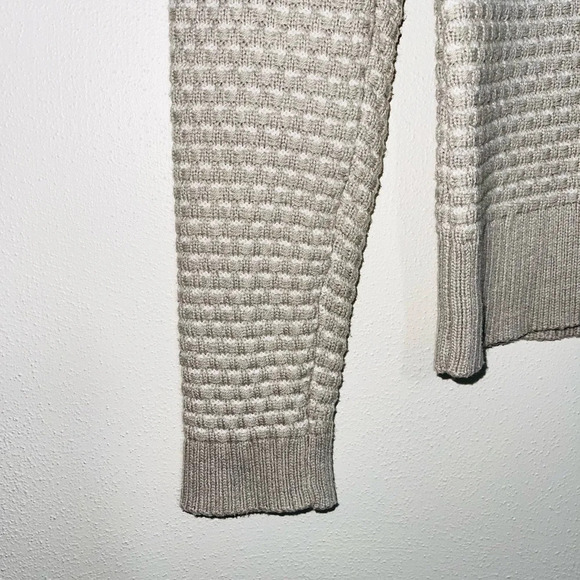 J. Crew Factory Mushroom Gray & White Knit Turtleneck Sweater Xsmall Women’s - Picture 4 of 11